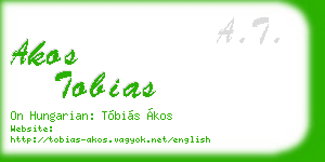 akos tobias business card