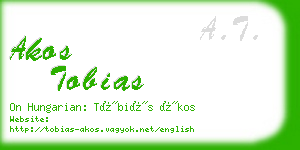 akos tobias business card